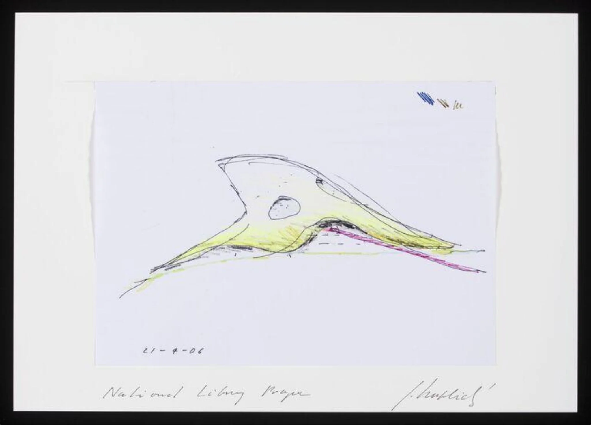 Contribution to V&A's 150th anniversary album, by Jan Kaplicky, 2007