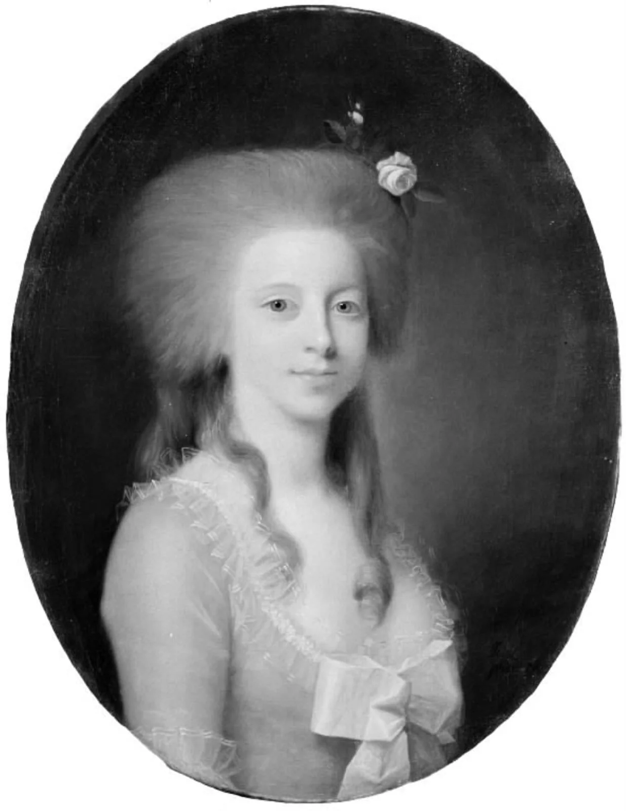 Grevinde Margarethe Moltke, f. Løvenskiold, by Unknown, 1786