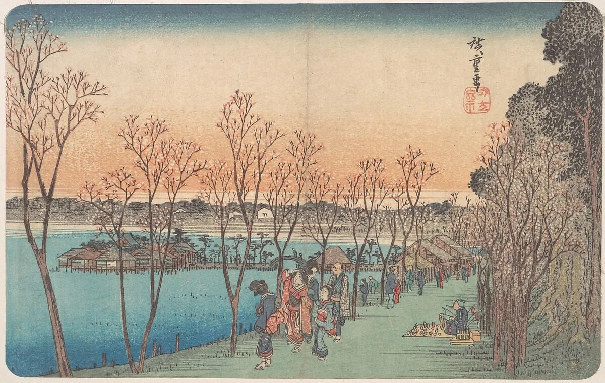 江戸名所　上野不忍の池|Ueno, Shinobazu no Ike, by Utagawa Hiroshige, ink, 1835
