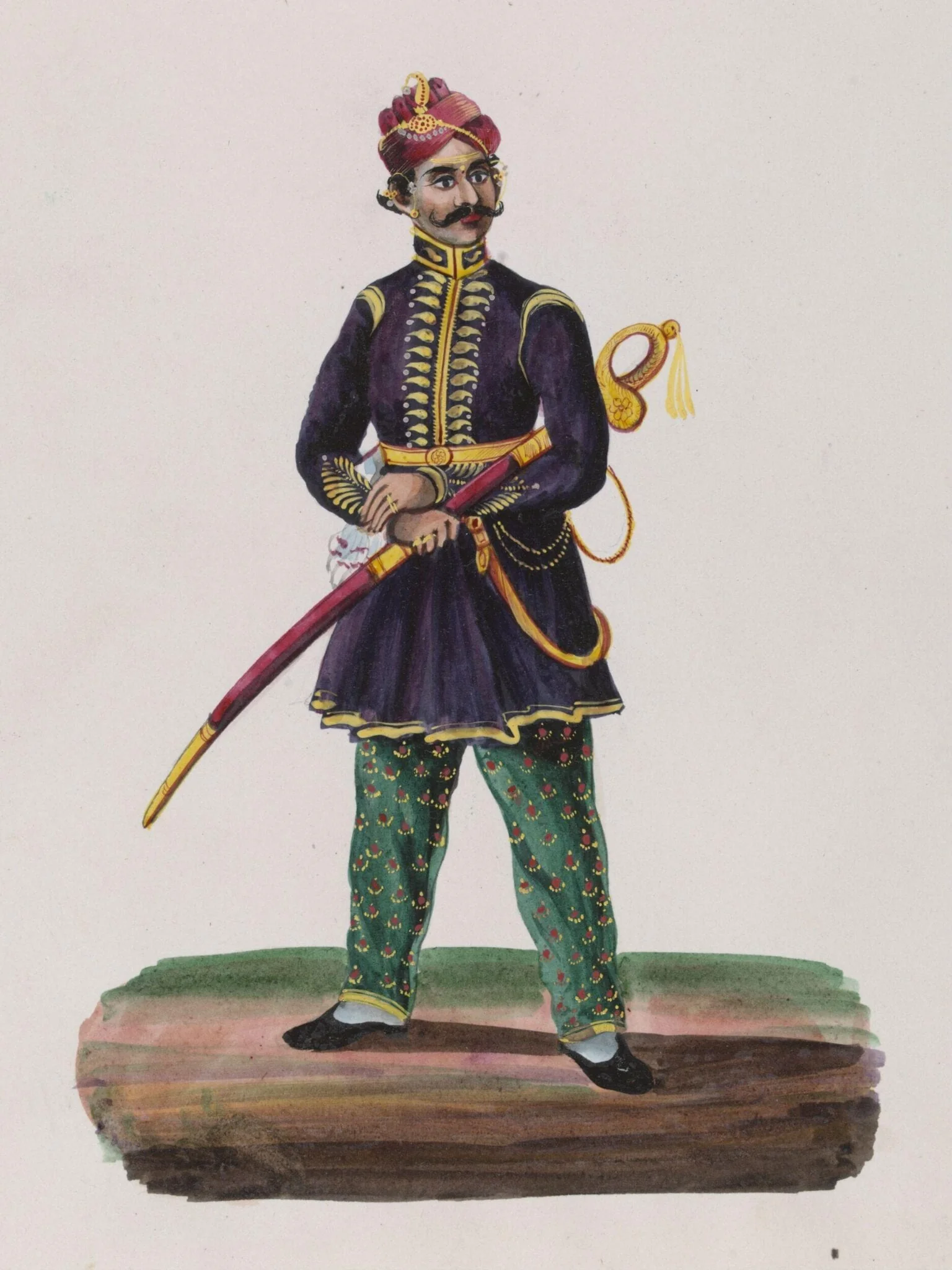 A Nobleman, by Unknown, paint, 1870