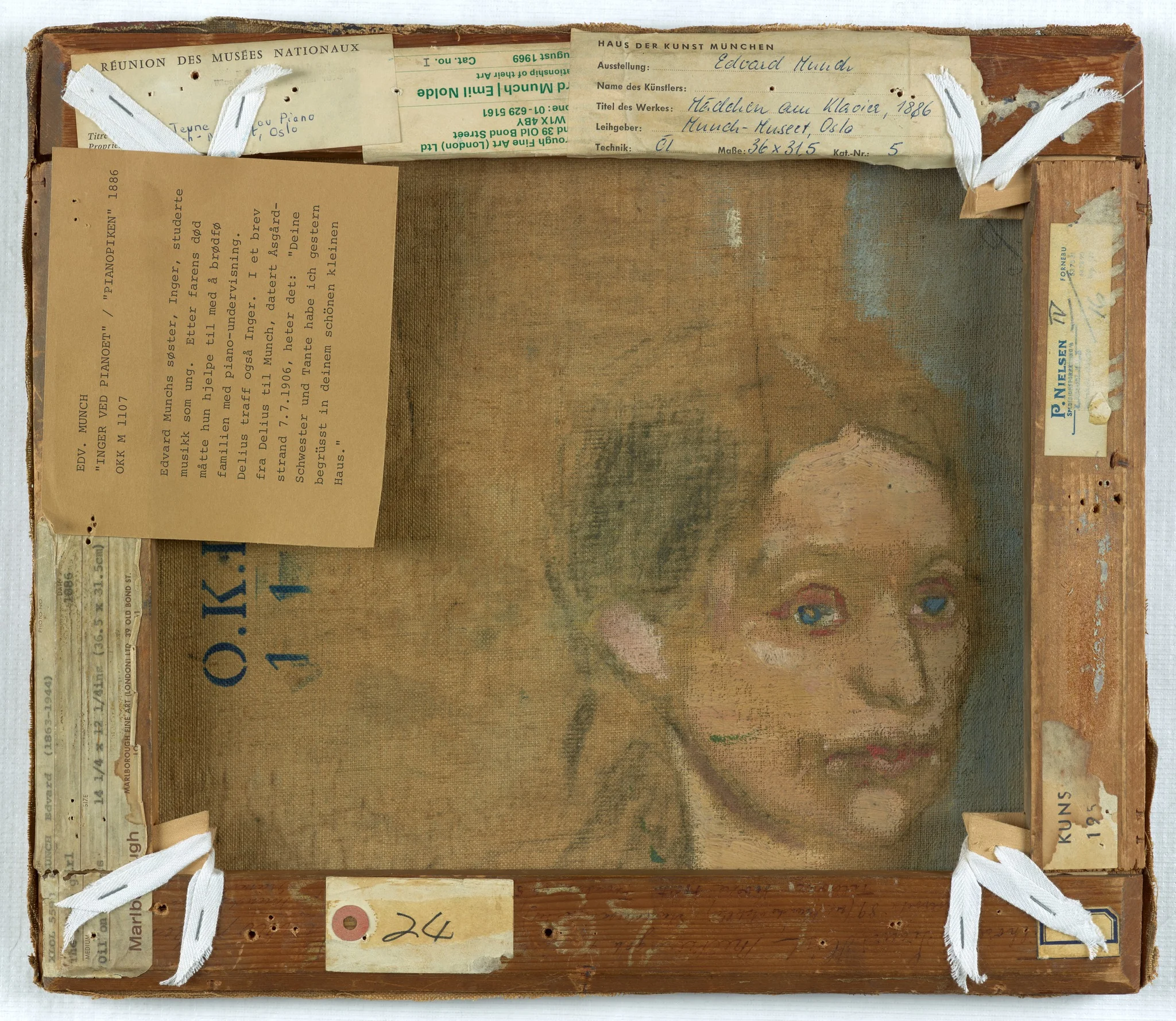 Study of a Head, by Edvard Munch, oil, 1894