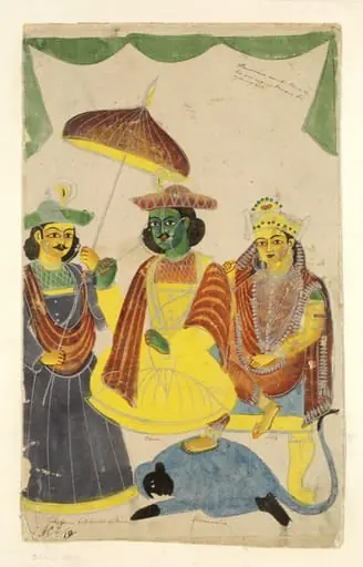 Rama, Sita, Lakshmana and Hanuman