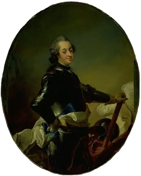 Portræt af Frederik V i rustning
