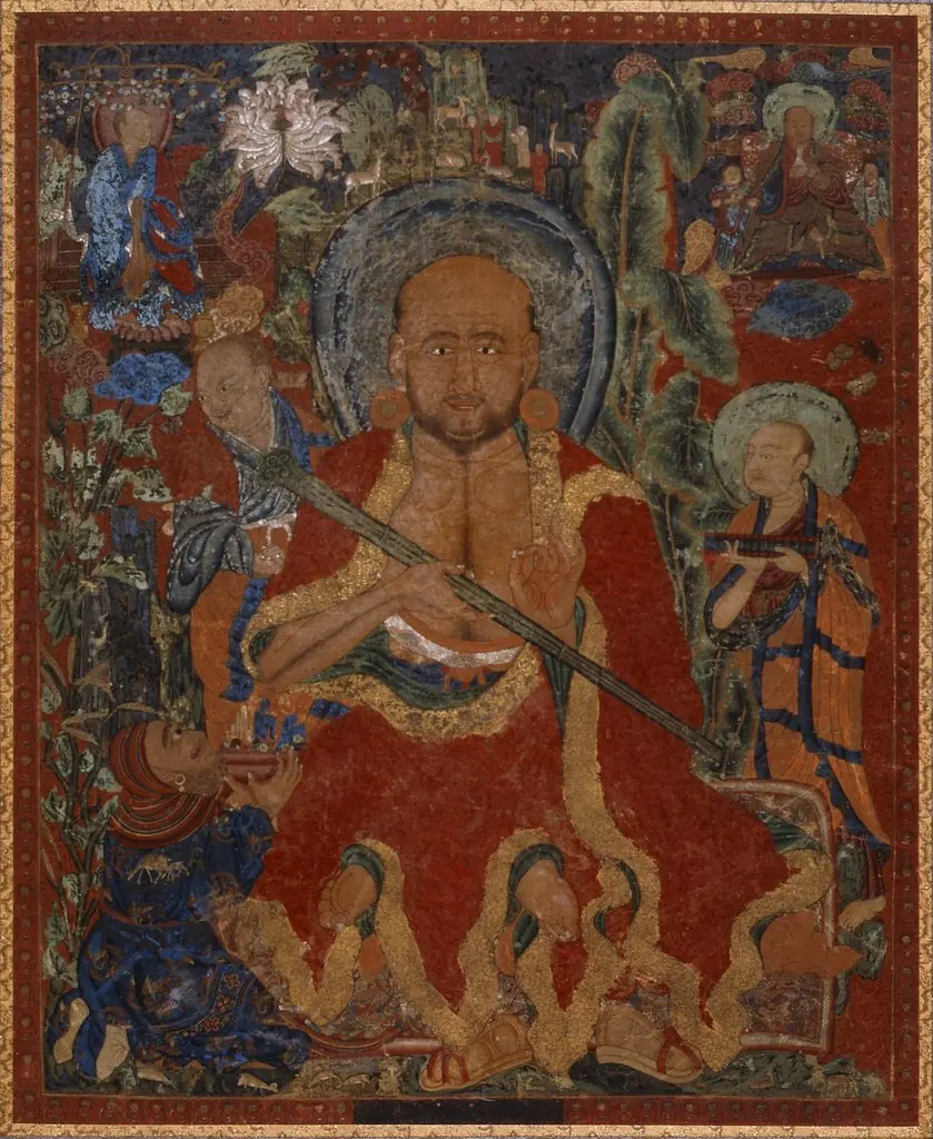 Arhat Chudapanthaka (?) with Attendants