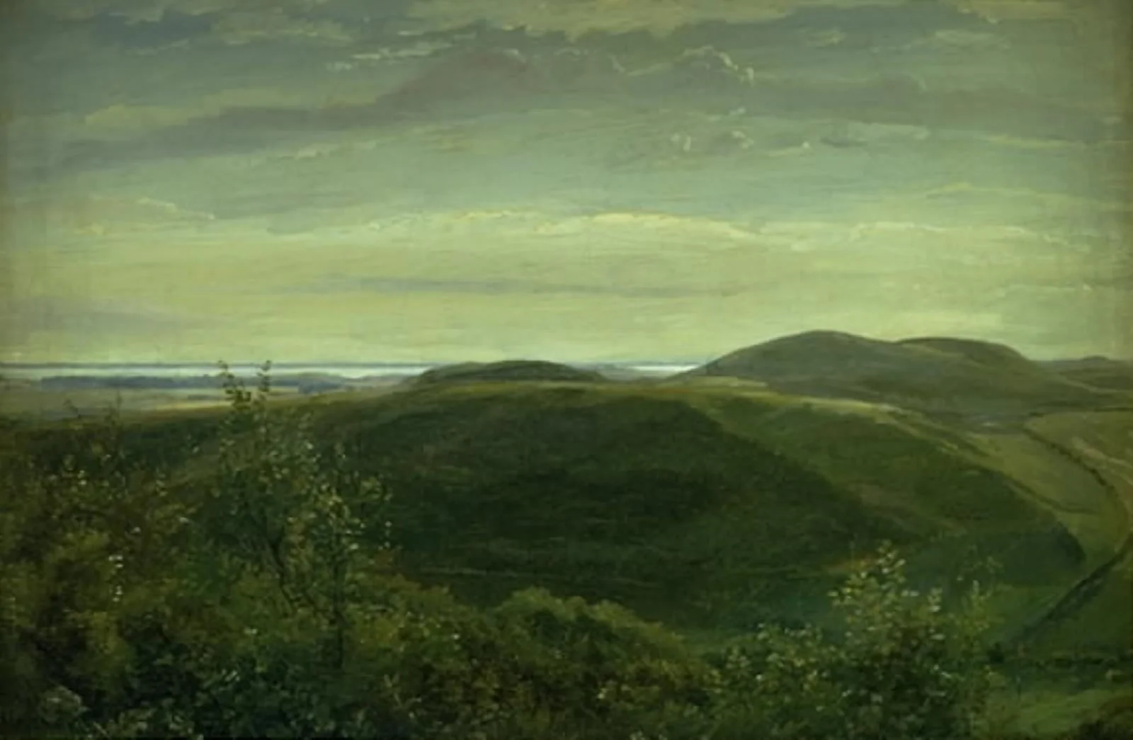 The Coast of Jutland Seen from Mølleknap Hills in Funen. Study, by Unknown, 1850