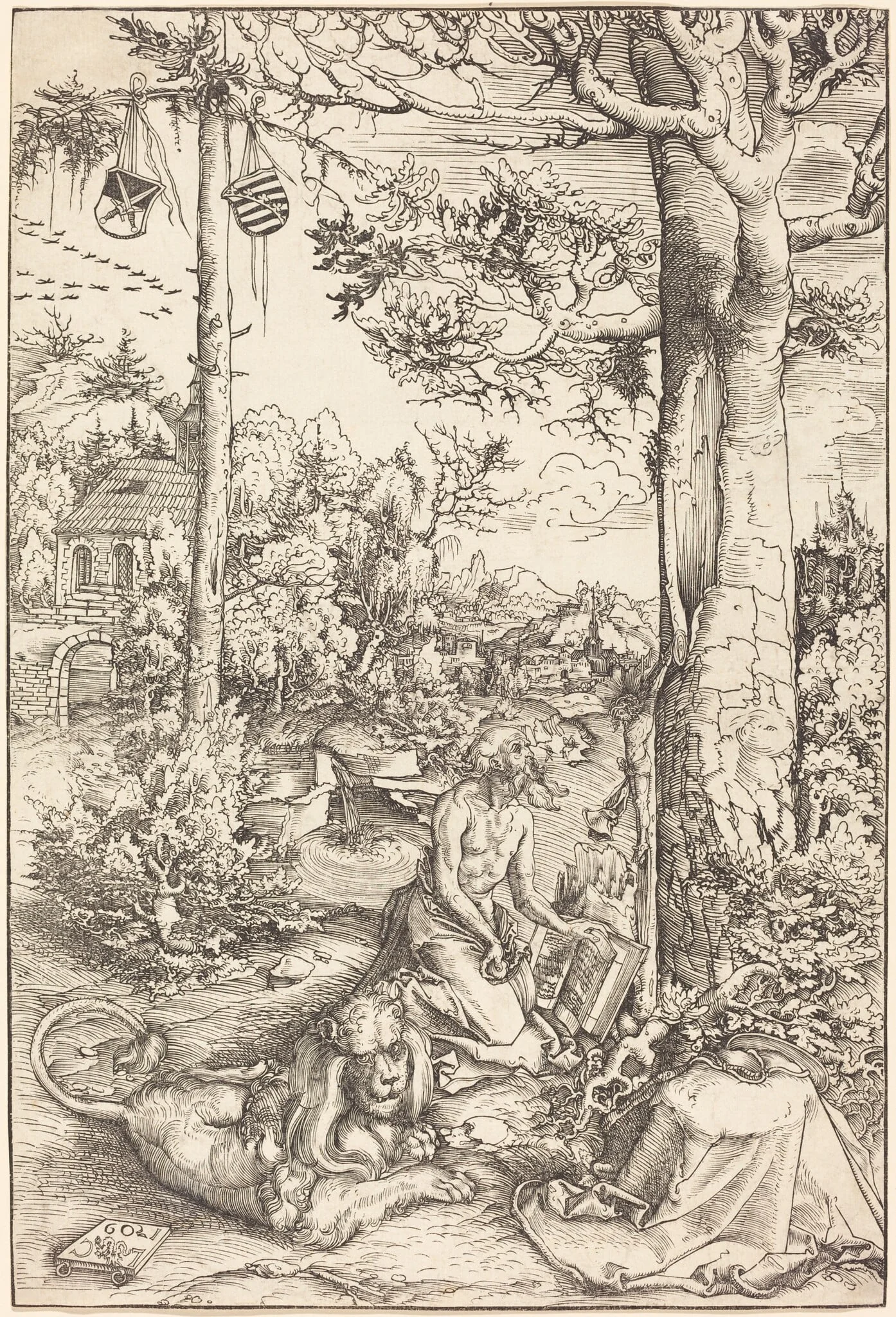 The Penitence of Saint Jerome, by Lucas Cranach the Elder, ink, 1509