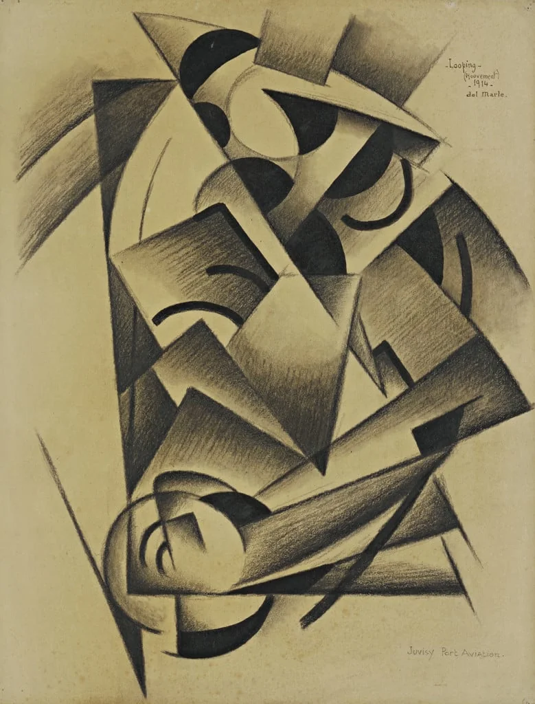 Untitled, by Aimé Félix Del Marle, charcoal, 1914