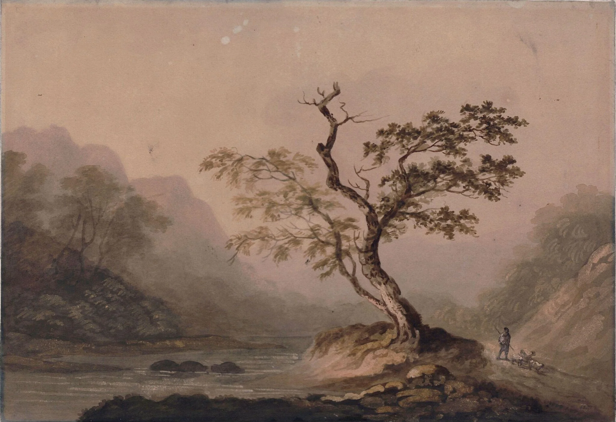 Landscape with river and mountains