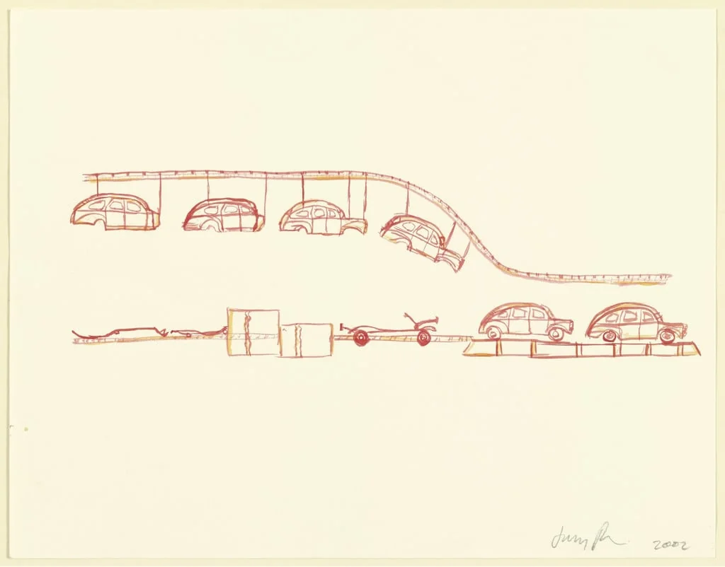 Untitled, by Jenny Perlin, ink, 2002