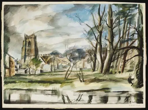All Saints Church, from the Meadows, Sudbury