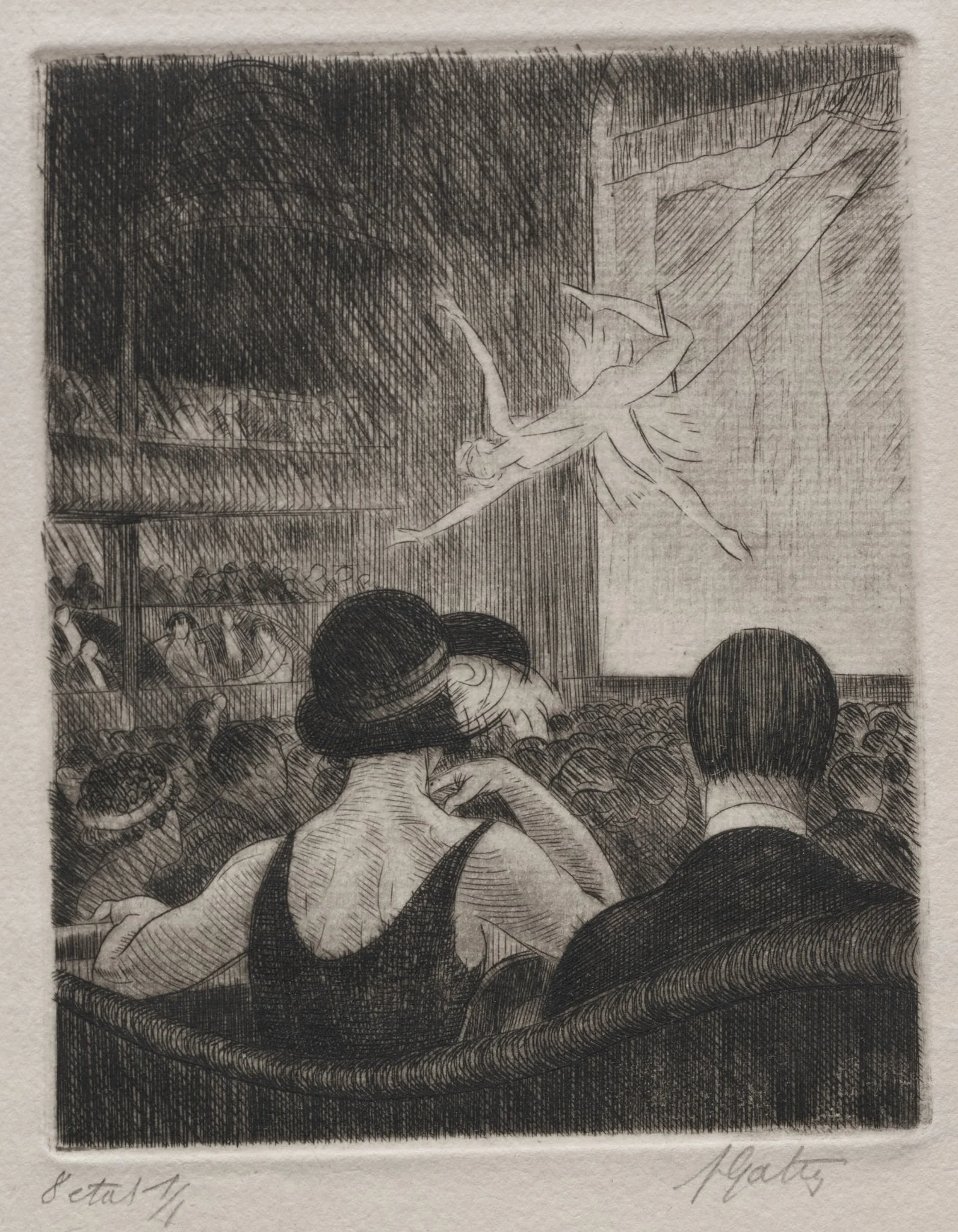 Acrobat at the Music Hall, by Pierre Louis Gatier, 1924
