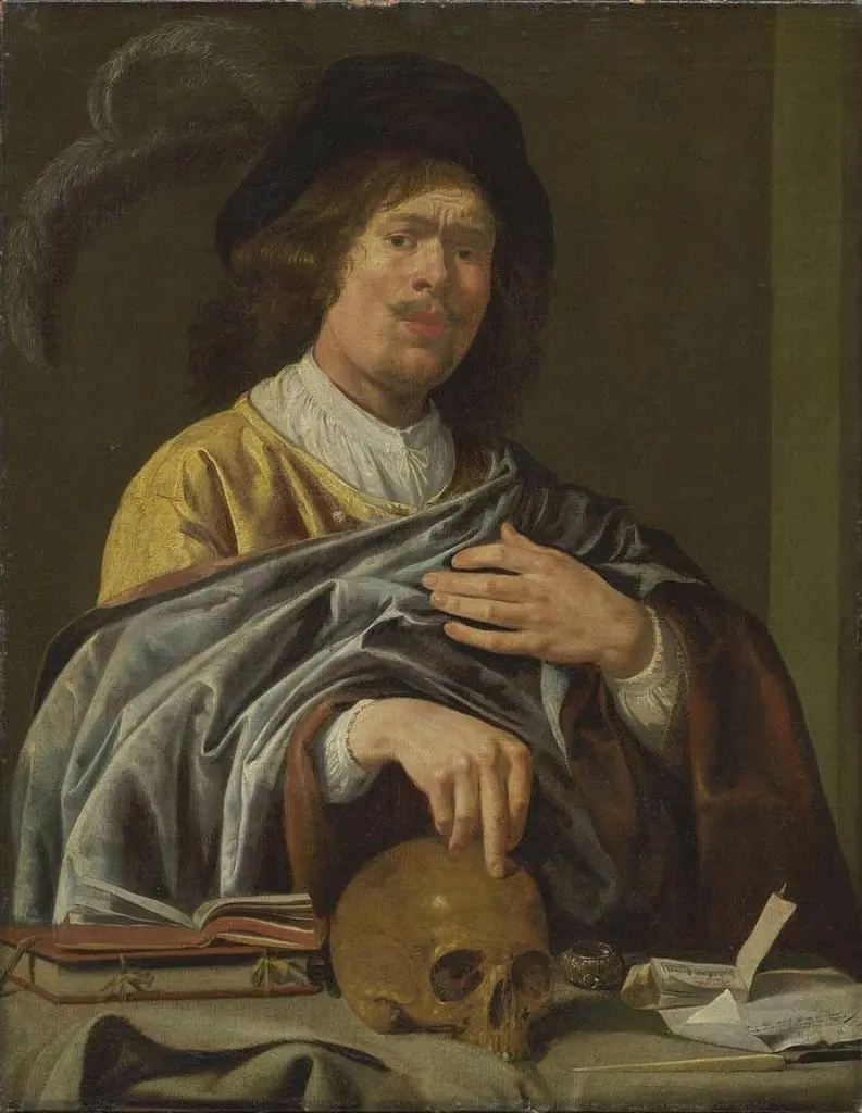 Self-portrait with a Skull