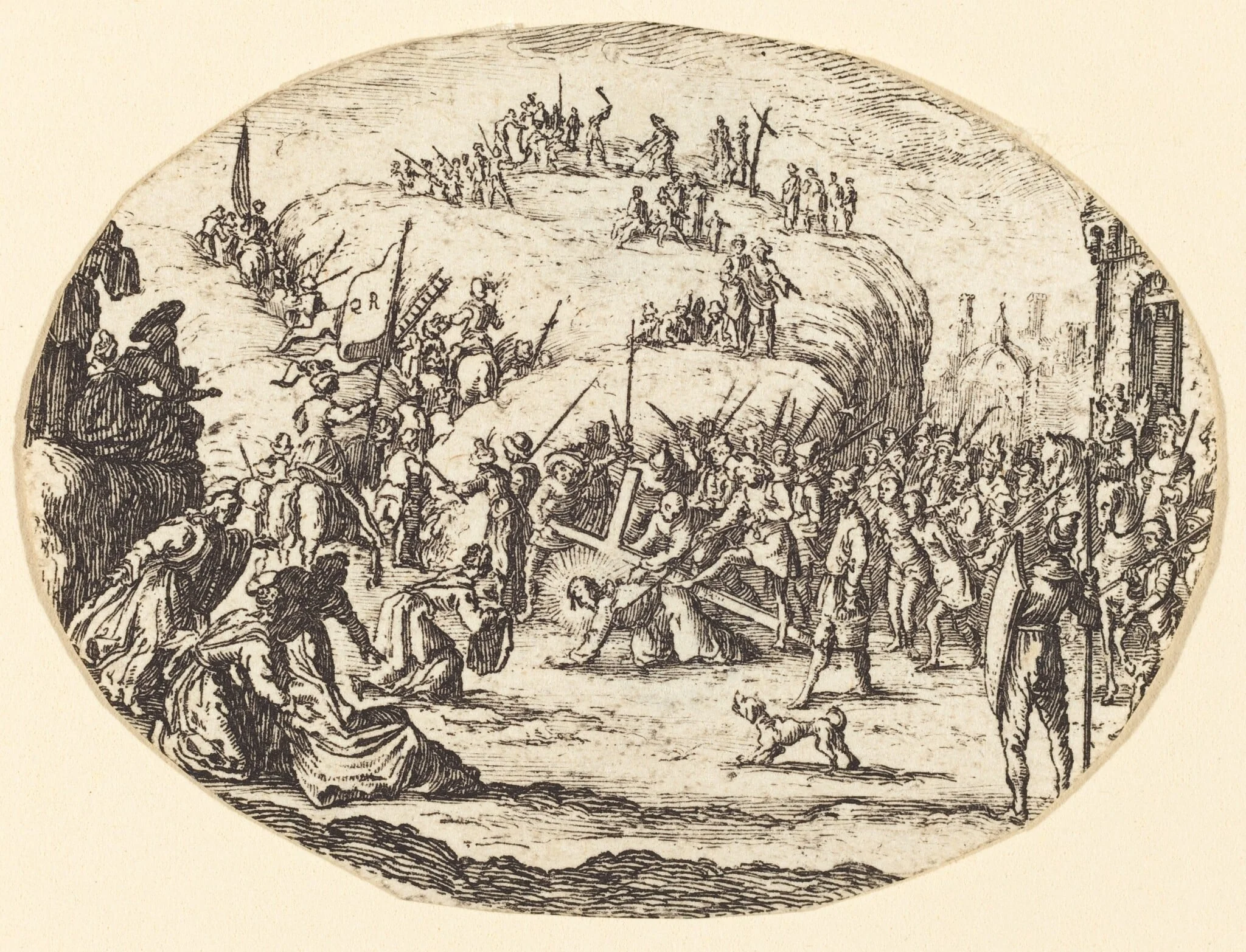 The Small Carrying of the Cross, by French 17th Century, ink, 1625