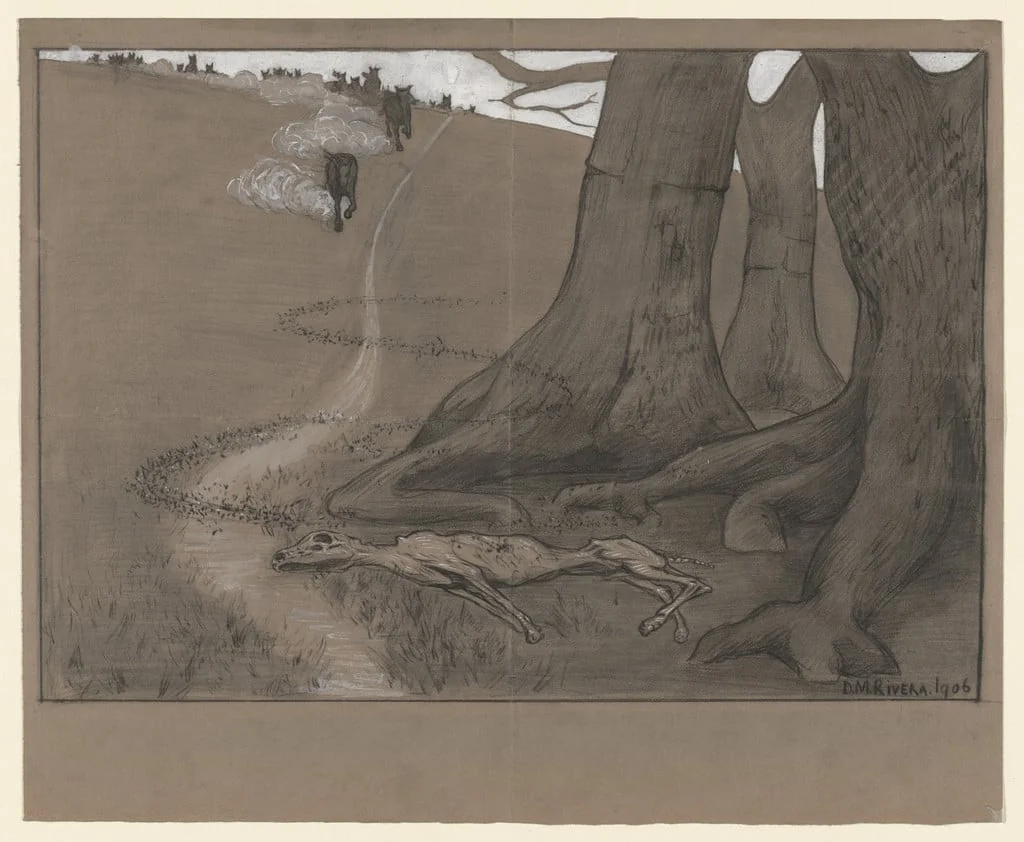 Untitled, by Diego Rivera, gouache, 1906