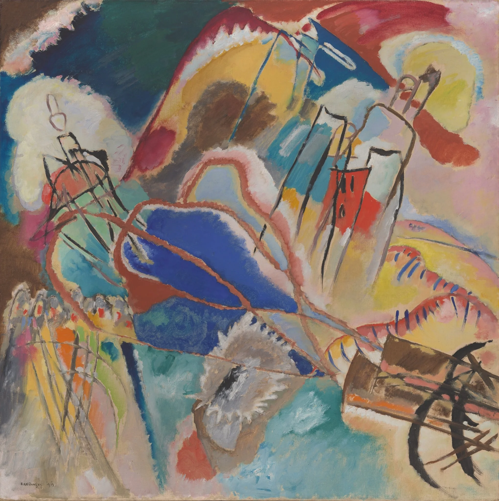 Improvisation No. 30 (Cannons), by Wassily Kandinsky, oil, 1913