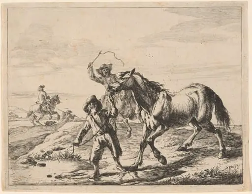 A Boy Taking a Horse to Drink