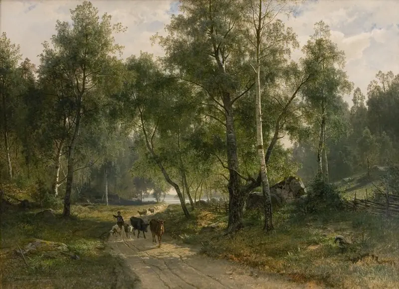 Beneath the Birches. Motif from Mälaren
