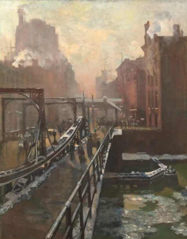 The Coffee House, by Alson S. Clark, oil, 1905