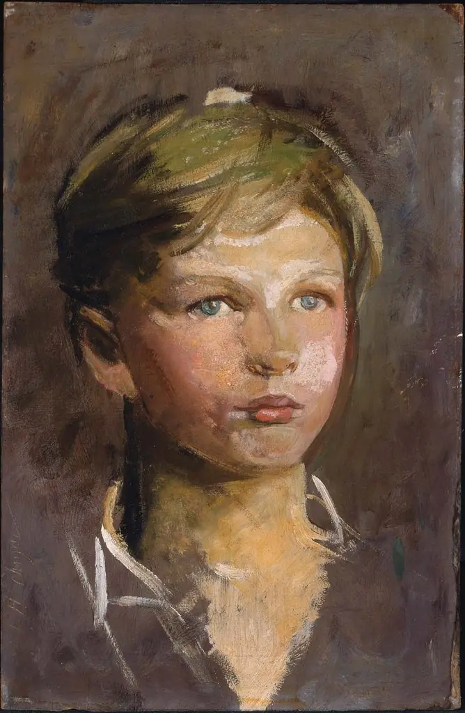 Oil Sketch of a Young Boy