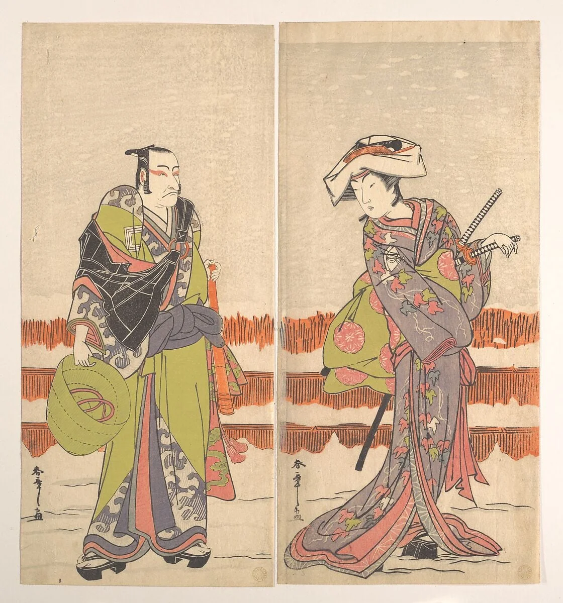 Untitled, by Katsukawa Shunshō, ink, 1775