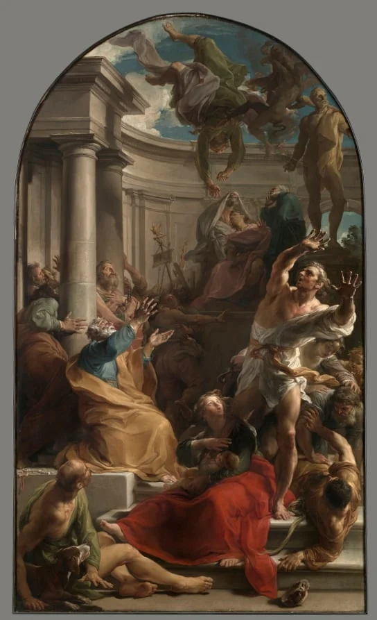 The Fall of Simon Magus, by Pompeo Batoni, unspecified, 1748