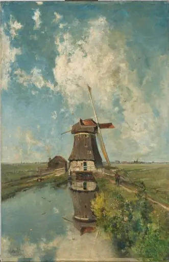 A Windmill on a Polder Waterway, Known as &#8216;In the Month of July&#8217;