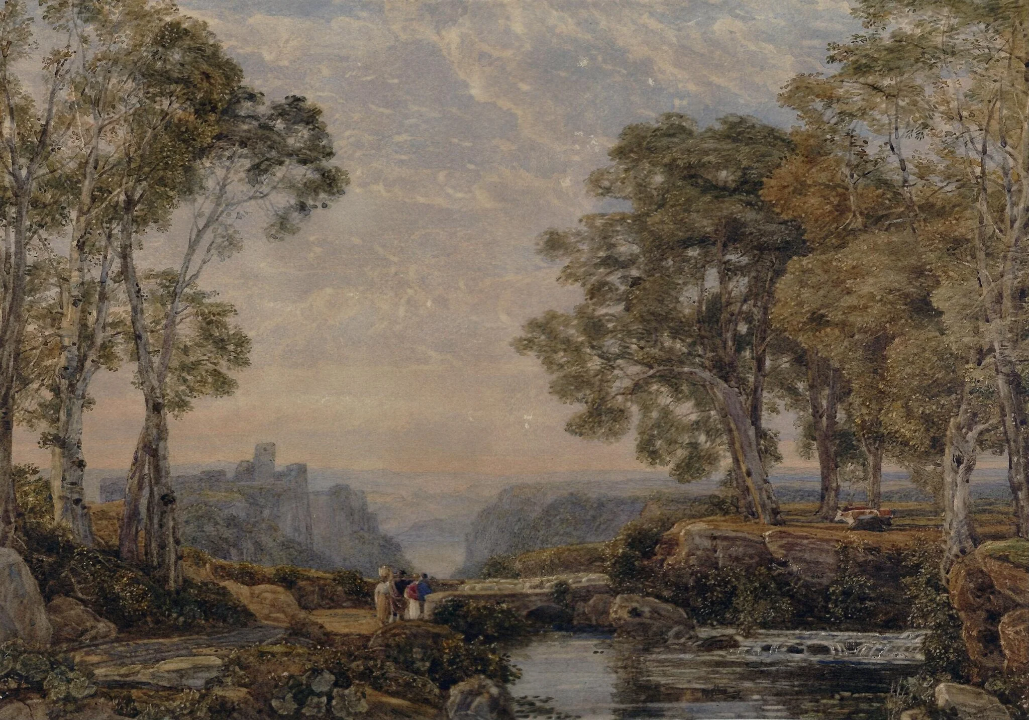 Morning: A Composition, by Francis Oliver Finch, watercolor, 1825