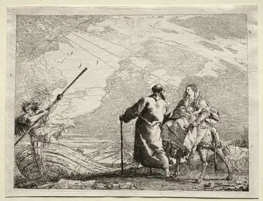 Flight into Egypt:  The Holy Family Arriving at the Bank of the River