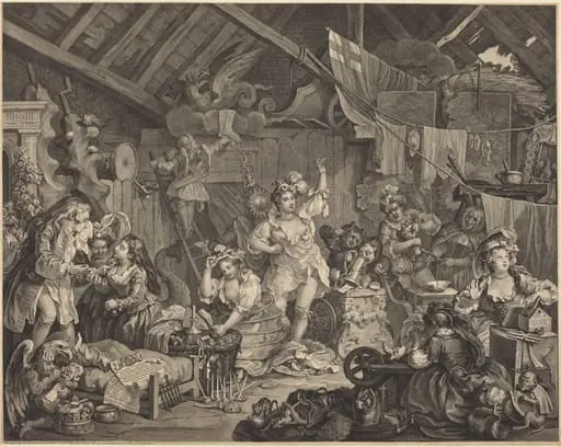 Strolling Actresses Dressing in a Barn