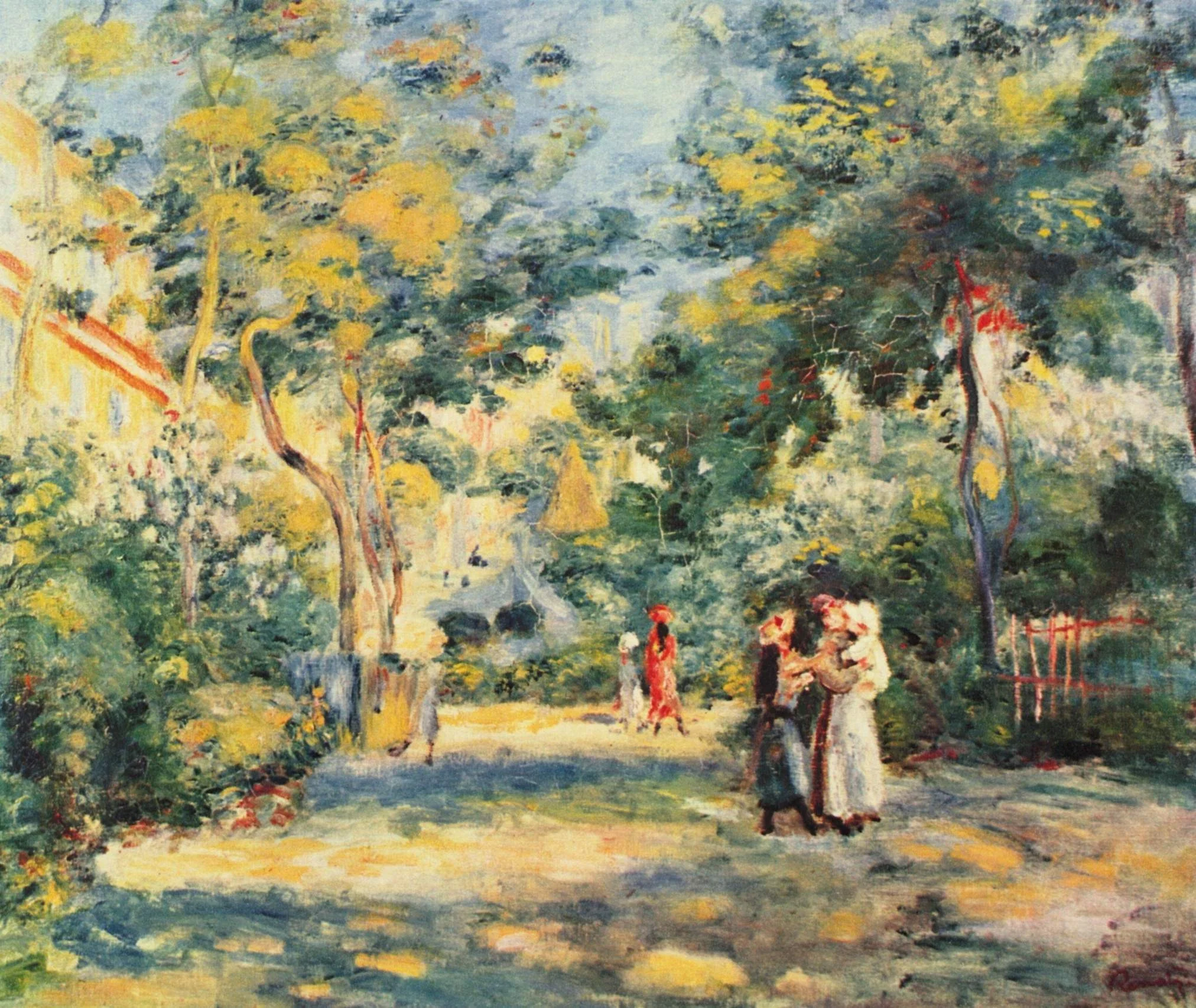 A Garden in Montmartre, by Auguste Renoir, oil, 1898