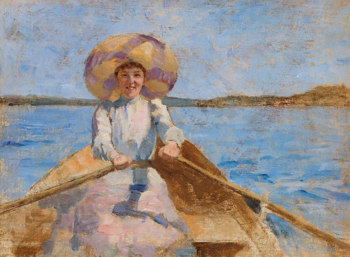 Soutava nainen, luonnos