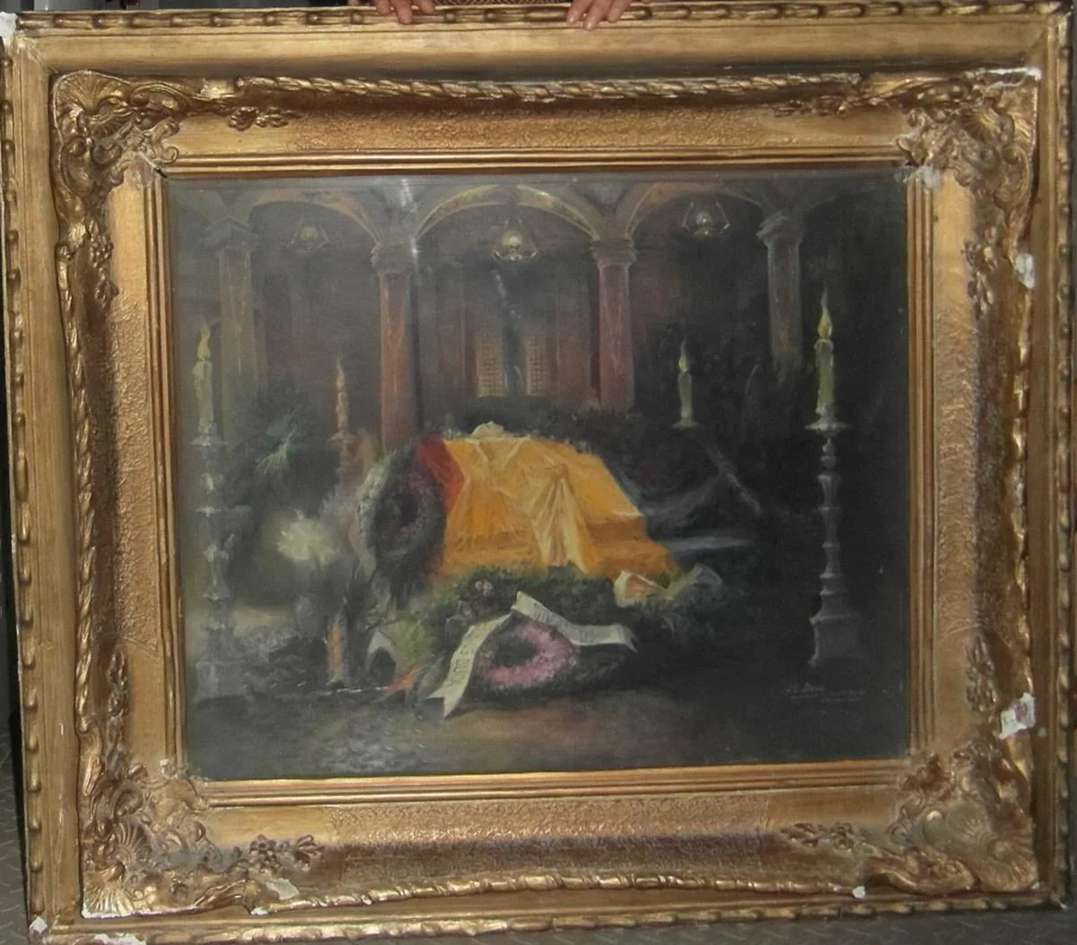 I.G. Duca pe catafalc la Ateneul Român – 1 ianuarie 1934, by Alexandru Severin, 1934
