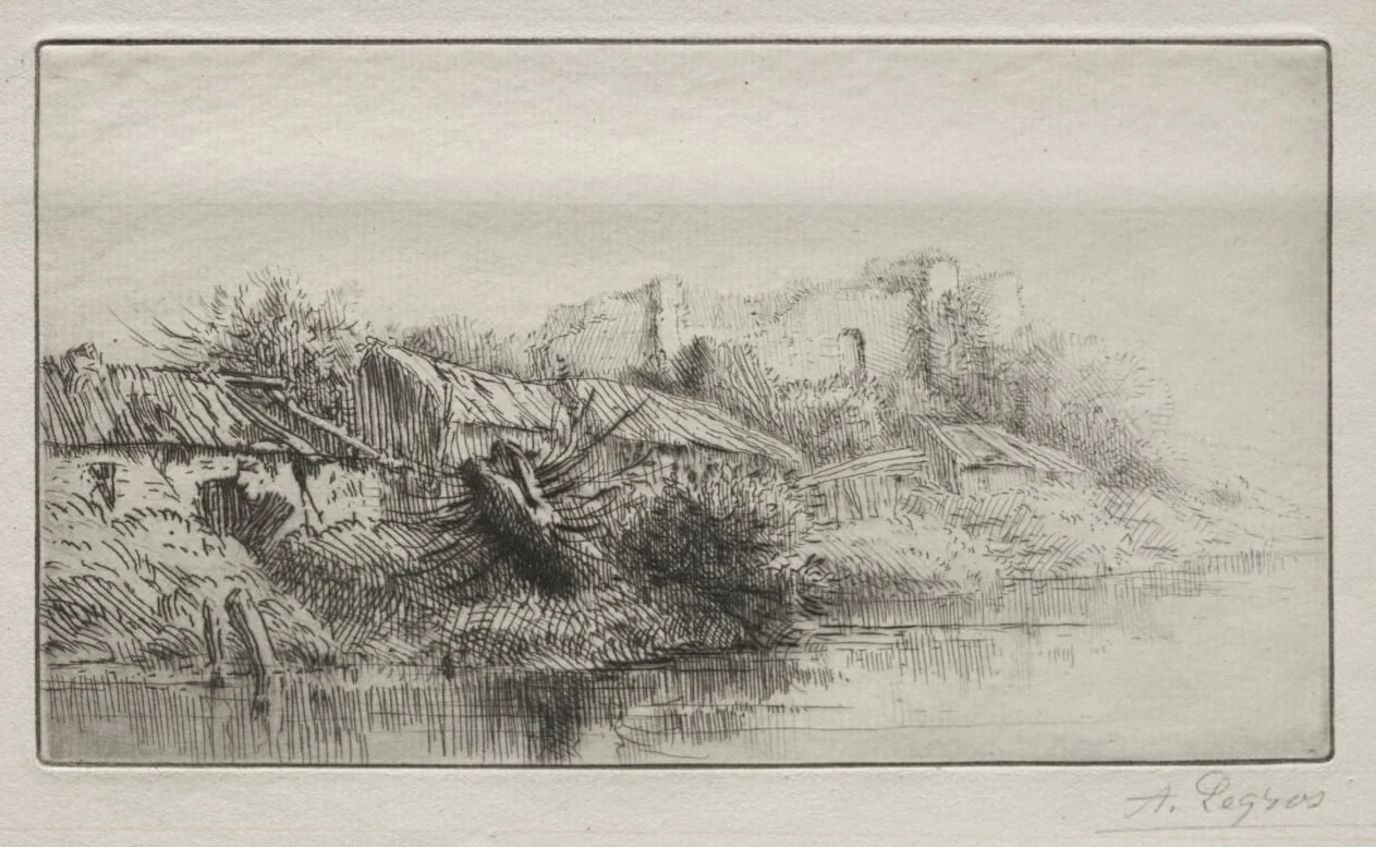 Deserted Village, by Alphonse Legros, 1884