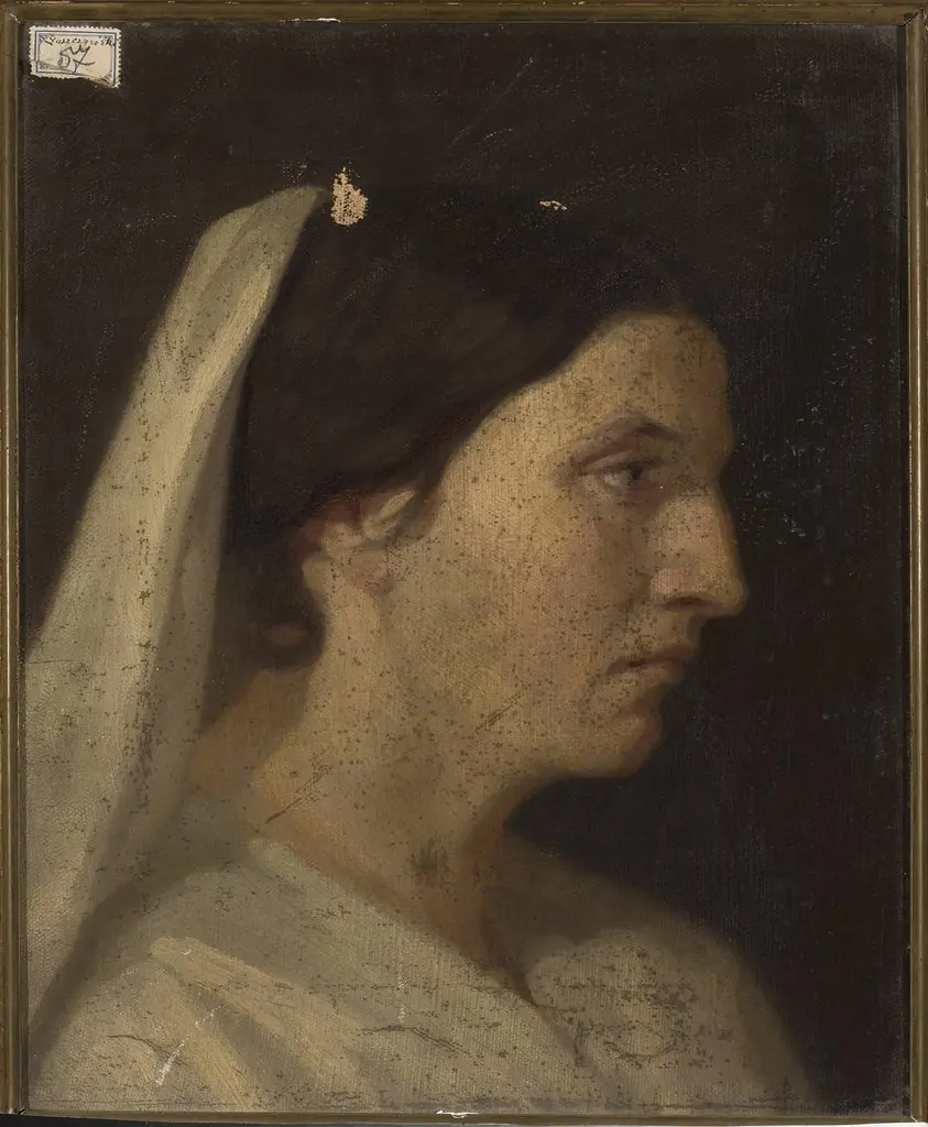 Portrait of a woman in profile