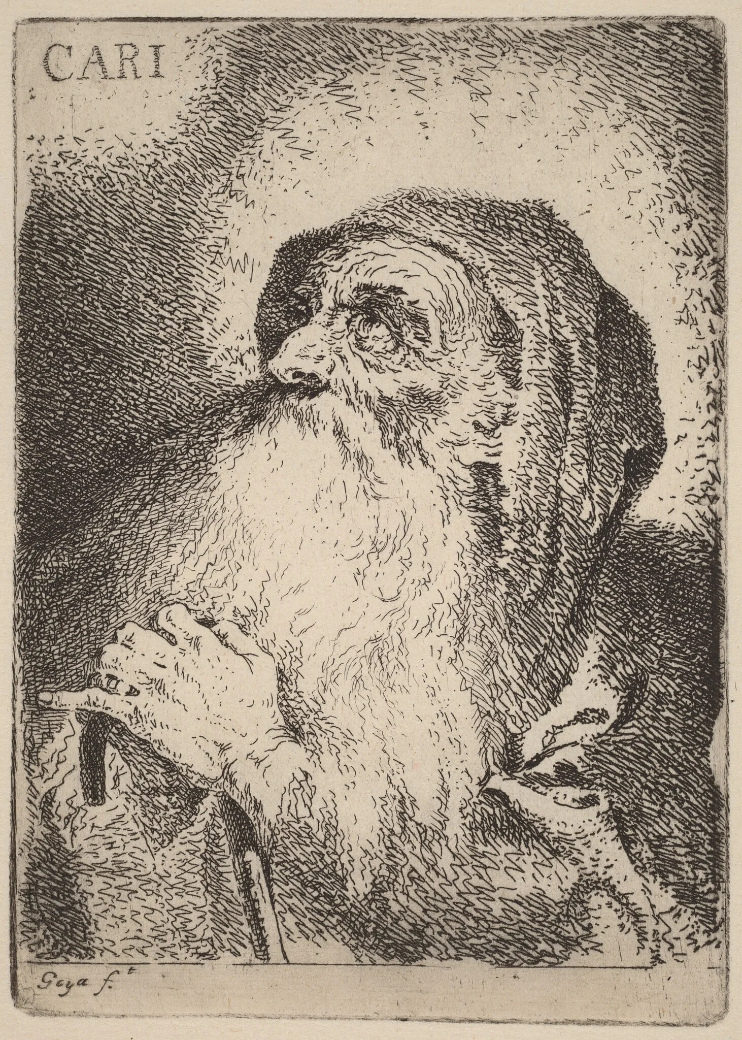 Caritas (Charity), by Francisco Goya, ink, 1925