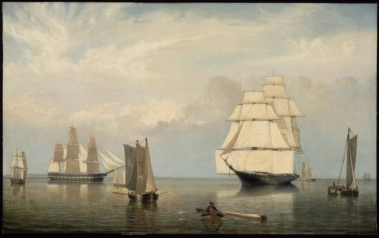 Salem Harbor, by Fitz Henry Lane, oil, 1853