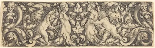 Cross Panel with Vine in Center and Tritons' Couple