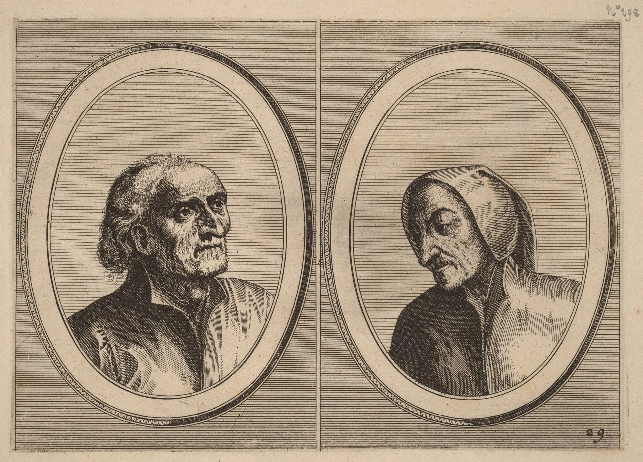 "'t Suynighe Waertje" and "De Goelicke Waerdin", by Johannes van Doetechum the Elder, ink, 1564