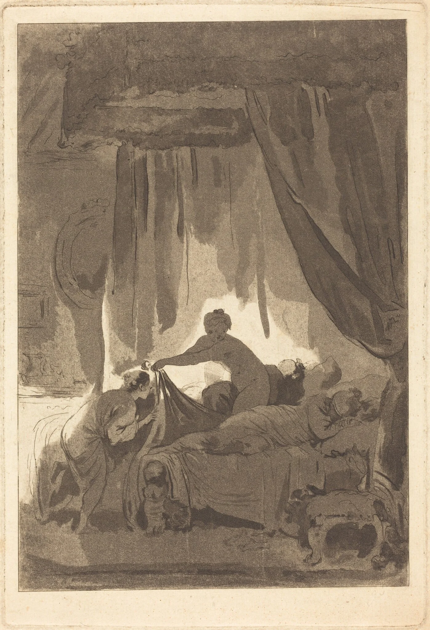 Joconde, by Jean-Claude-Richard, Abbé de Saint-Non, ink, 1769