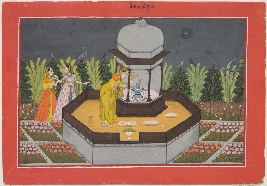 The Month of Vaisakha (April-May), from a manuscript of the Barahmasa ("Twelve Months")