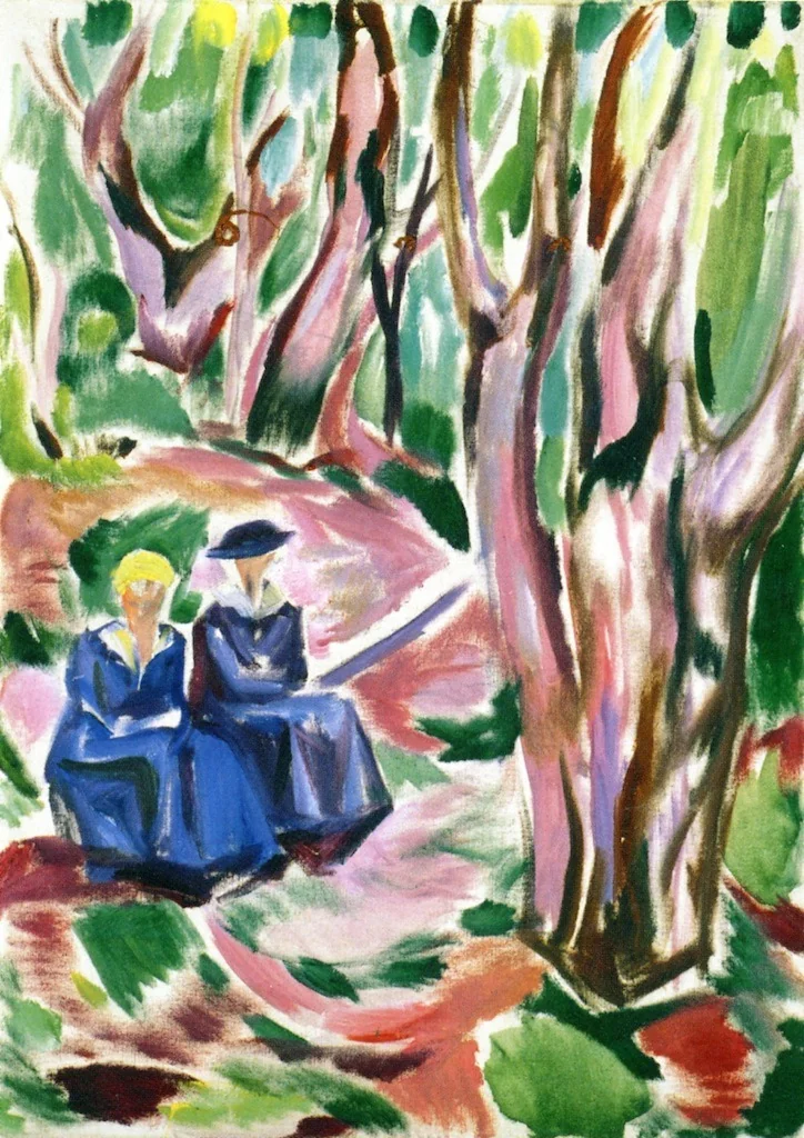 Two Women in the Woods at Ekely