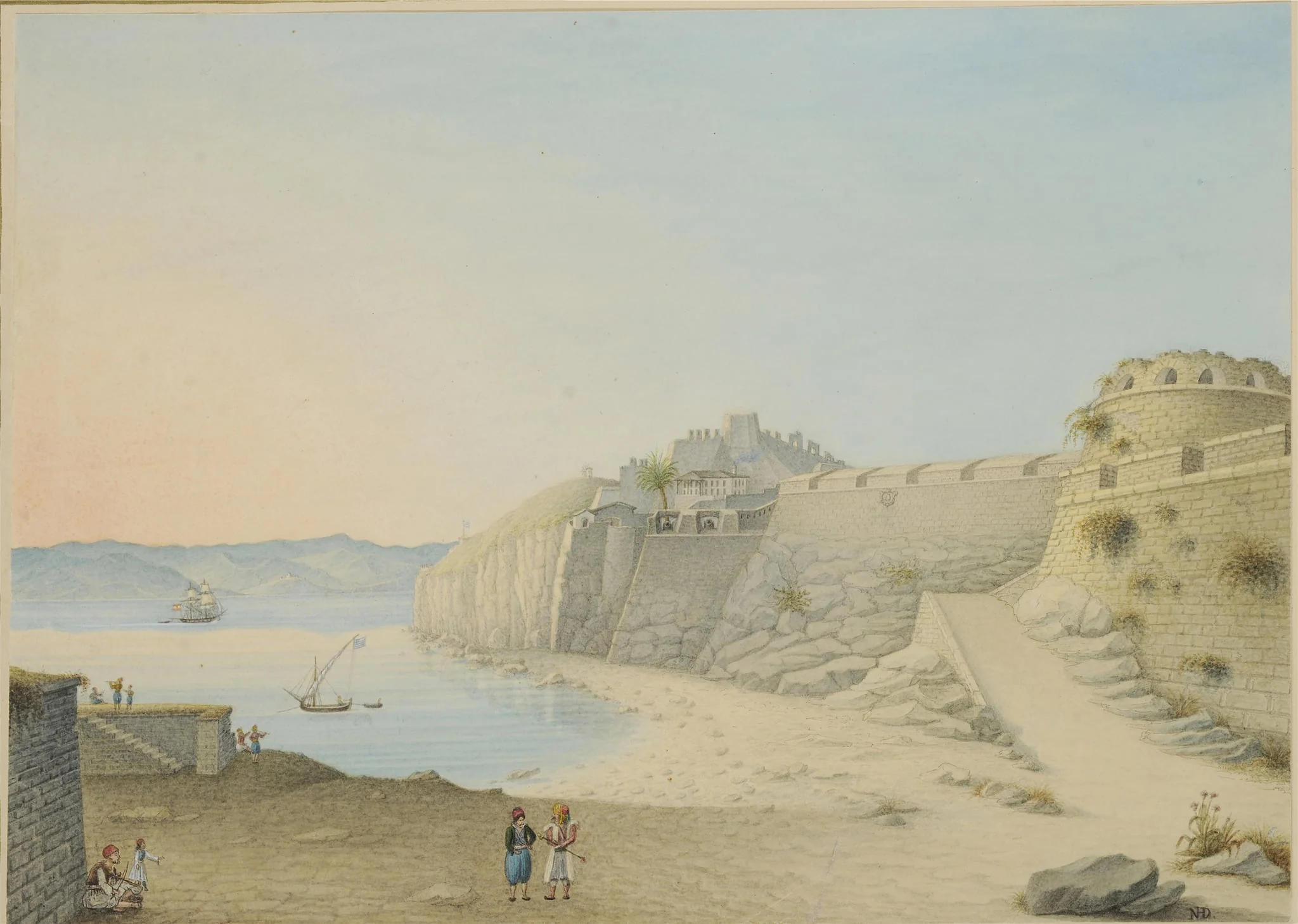 Η περιοχή Αρβανιτιά στο Ναύπλιο, by Haubenschmid Α., unspecified, 1833