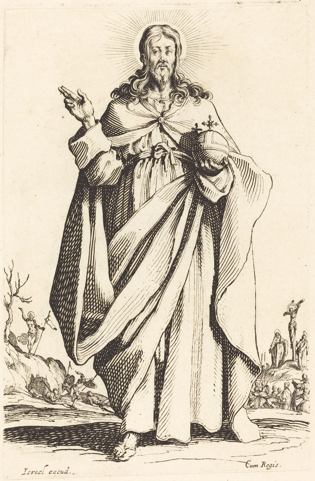 Christ, by Jacques Callot, ink, 1631