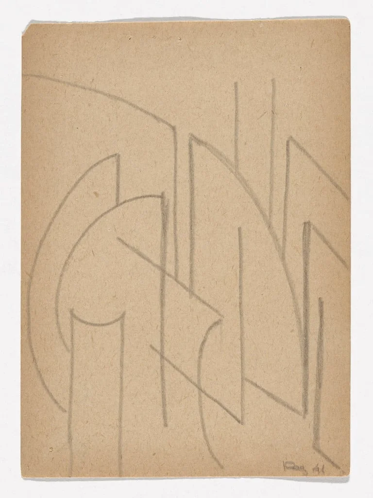 Untitled, by Aleksandr Rodchenko, ink, 1941