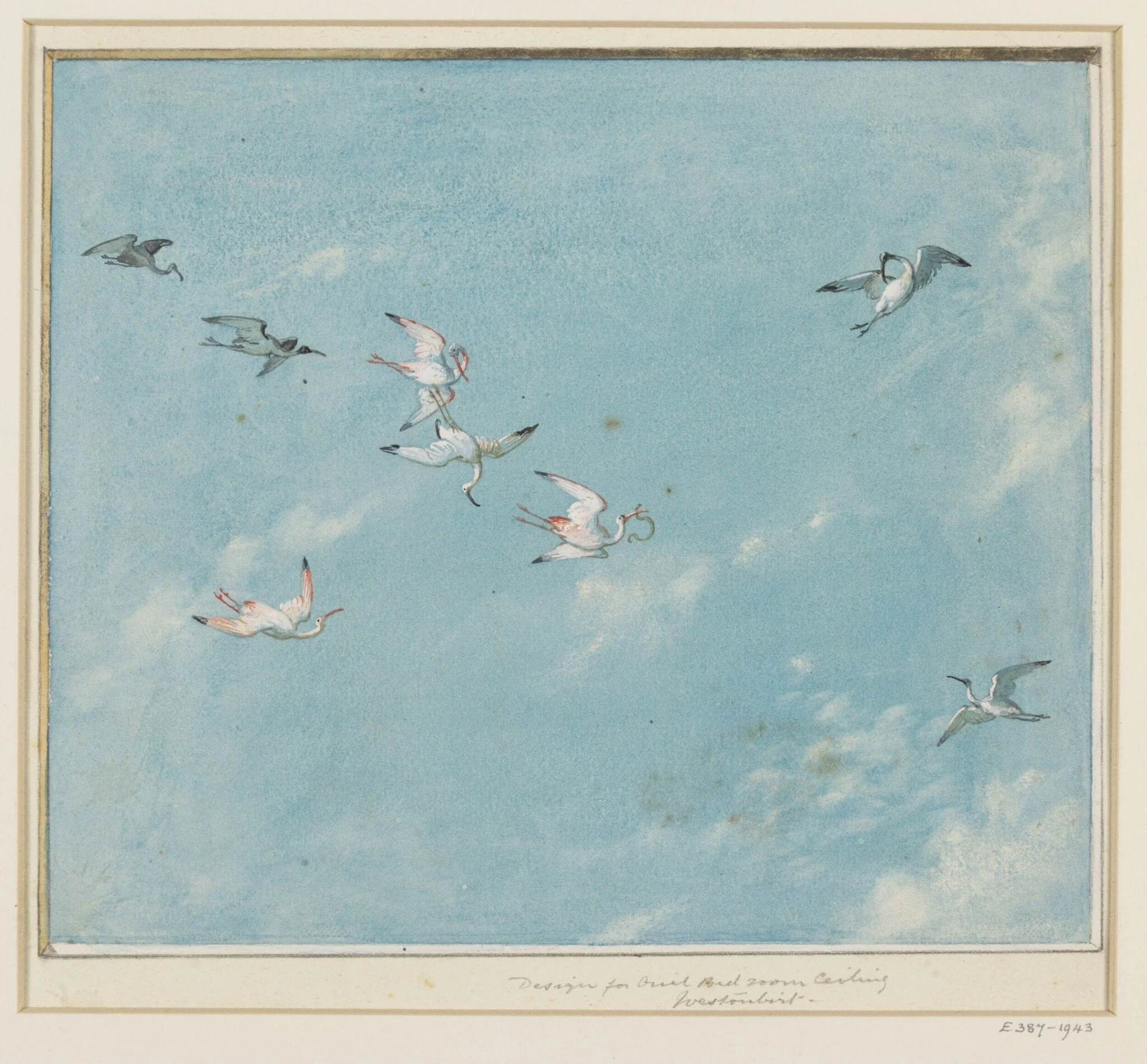 Painted ceiling at Weston Birt House