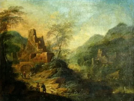 Peisaj cu ruine