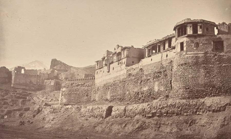 South Wall, Bala Hissar & Residency, by John Burke, 1879