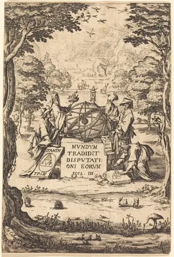 Frontispiece for the Sacred Cosmologia (Title with Astrologers)