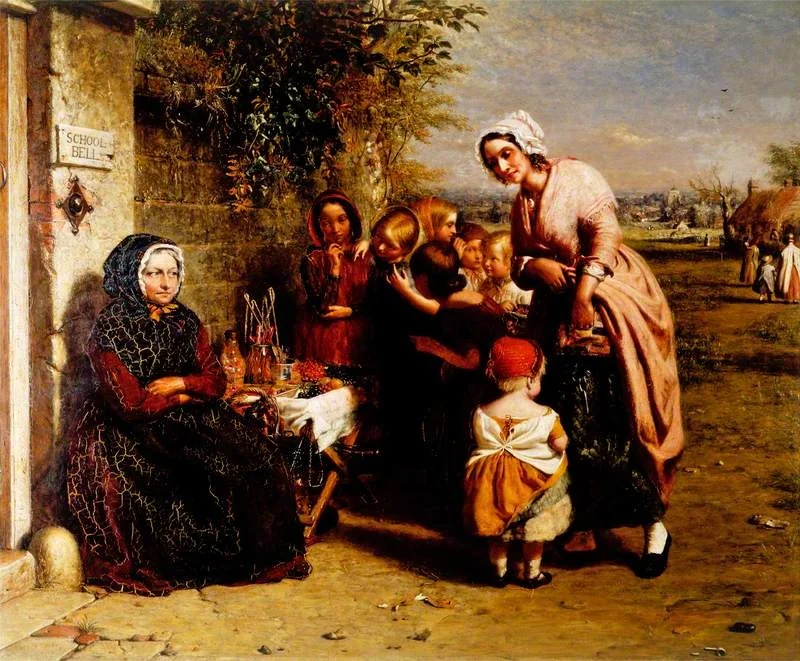 Temptation: A Fruit Stall, by George Smith, oil, 1850