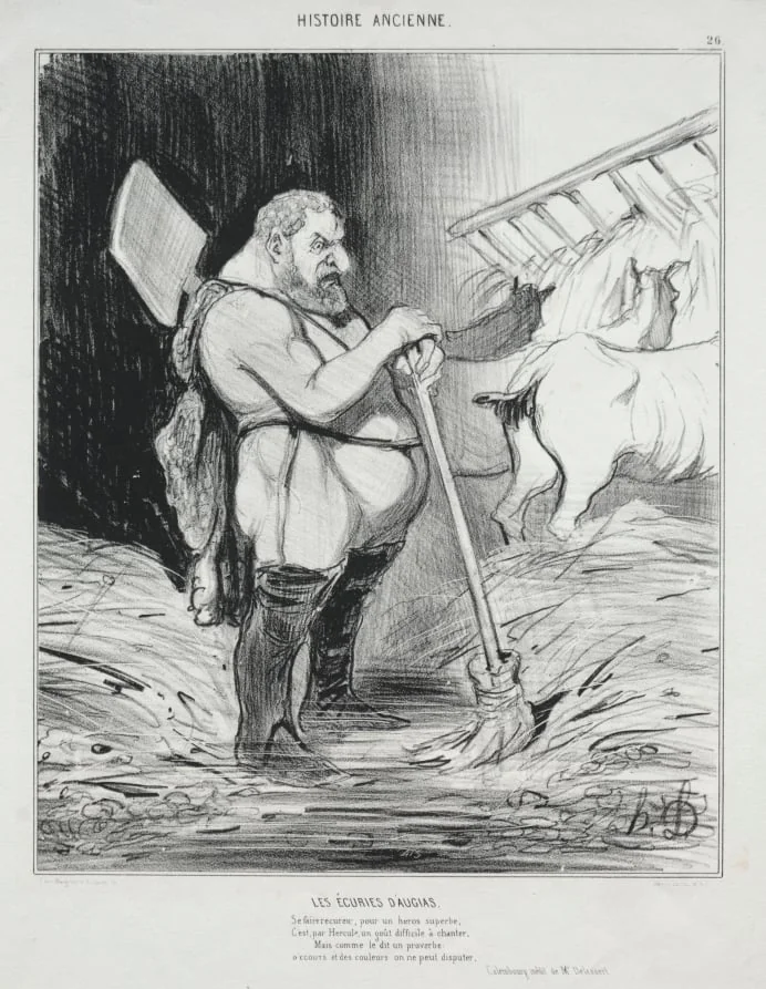 The Stable of Augeas, by Honoré Daumier, 1842